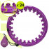 Cerc Hula Hoop pentru antrenament fitness, reglabil, cu greutate suplimentara si functie de masaj, 50-120 cm, mov [14]