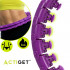Cerc Hula Hoop pentru antrenament fitness, reglabil, cu greutate suplimentara si functie de masaj, 50-120 cm, mov [15]