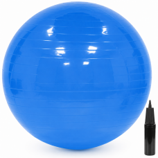 Minge pentru fitness 55 cm, antiderapanta, cu pompa inclusa, maxim 150 kg, albastru Minge pentru fitness 55 cm, antiderapanta, cu pompa inclusa, maxim 150 kg, albastru