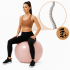 Minge pentru fitness 65 cm, antiderapanta, cu pompa inclusa, maxim 150 kg, roz pudrat [3]