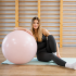 Minge pentru fitness 65 cm, antiderapanta, cu pompa inclusa, maxim 150 kg, roz pudrat [13]
