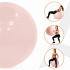 Minge pentru fitness 65 cm, antiderapanta, cu pompa inclusa, maxim 150 kg, roz pudrat [16]