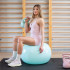 Minge pentru fitness 65 cm, antiderapanta, cu pompa inclusa, maxim 150 kg, verde menta [21]