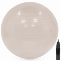 Minge pentru fitness 65 cm, antiderapanta, cu pompa inclusa, maxim 150 kg, bej