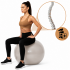 Minge pentru fitness 65 cm, antiderapanta, cu pompa inclusa, maxim 150 kg, bej [12]