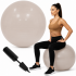 Minge pentru fitness 65 cm, antiderapanta, cu pompa inclusa, maxim 150 kg, bej [13]
