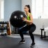Minge pentru fitness 75 cm, antiderapanta, cu pompa inclusa, maxim 150 kg, negru [3]