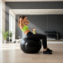 Minge pentru fitness 75 cm, antiderapanta, cu pompa inclusa, maxim 150 kg, negru [14]