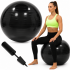 Minge pentru fitness 75 cm, antiderapanta, cu pompa inclusa, maxim 150 kg, negru [7]