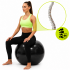 Minge pentru fitness 75 cm, antiderapanta, cu pompa inclusa, maxim 150 kg, negru [9]