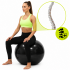 Minge pentru fitness 85 cm, antiderapanta, cu pompa inclusa, maxim 150 kg, negru [14]