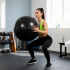 Minge pentru fitness 85 cm, antiderapanta, cu pompa inclusa, maxim 150 kg, negru [8]