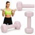 Set gantere hex 2x0.5 kg, bitum cu invelis rezistent PP, roz [3]