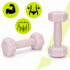Set gantere hex 2x0.5 kg, bitum cu invelis rezistent PP, roz [14]