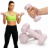 Set gantere hex 2x0.5 kg, bitum cu invelis rezistent PP, roz [8]