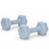 Set gantere hex 2x1 kg, bitum cu invelis rezistent PP, albastru deschis [7]