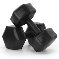 Set gantere hex 2x5 kg, bitum cu invelis rezistent PP, negru Set gantere hex 2x5 kg, bitum cu invelis rezistent PP, negru