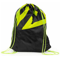 Sac sport tip rucsac cu snur, poliester oxford 210D, 45x35 cm, negru si verde lime