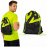 Sac sport tip rucsac cu snur, poliester oxford 210D, 45x35 cm, negru si verde lime [4]