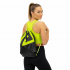 Sac sport tip rucsac cu snur, poliester oxford 210D, 45x35 cm, negru si verde lime [5]