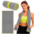 Prosop microfibra pentru plaja sau fitness, 180x100 cm, 200 GSM, uscare rapida, cu husa, gri [2]