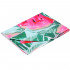 Prosop microfibra 180x100 cm, uscare rapida, compact, cu husa, model floral, verde si roz [14]