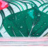 Prosop microfibra 180x100 cm, uscare rapida, compact, cu husa, model floral, verde si roz [18]