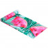 Prosop microfibra 180x100 cm, uscare rapida, compact, cu husa, model floral, verde si roz [4]