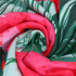 Prosop microfibra 180x100 cm, uscare rapida, compact, cu husa, model floral, verde si roz [22]