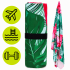 Prosop microfibra 180x100 cm, uscare rapida, compact, cu husa, model floral, verde si roz [9]