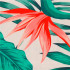 Prosop microfibra 180x100 cm, uscare rapida, compact, cu husa, model floral, alb si verde [14]
