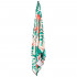 Prosop microfibra 180x100 cm, uscare rapida, compact, cu husa, model floral, alb si verde [18]