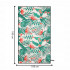 Prosop microfibra 180x100 cm, uscare rapida, compact, cu husa, model floral, alb si verde [21]