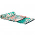 Prosop microfibra 180x100 cm, uscare rapida, compact, cu husa, model floral, alb si verde [9]