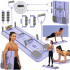 Placa multifunctionala pentru exercitii fitness sau pilates, pliabila, cu timer LCD si benzi elastice, 106x41x3 cm, mov [4]