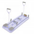 Placa multifunctionala pentru exercitii fitness sau pilates, pliabila, cu timer LCD si benzi elastice, 106x41x3 cm, mov [31]