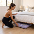 Placa multifunctionala pentru exercitii fitness sau pilates, pliabila, cu timer LCD si benzi elastice, 106x41x3 cm, mov [5]