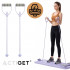 Placa multifunctionala pentru exercitii fitness sau pilates, pliabila, cu timer LCD si benzi elastice, 106x41x3 cm, mov [9]