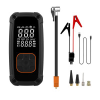 Compresor auto portabil 3 in 1 cu functie Jump Starter 800 A pentru pornirea de urgenta a motorului, acumulator 8000 mAh, putere 120 W, presiune maxim