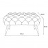 Taburet Madrid, tapitat cu catifea, tip banca, cu picioare metalice, 80x42x41 cm, gri [2]