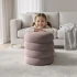Taburet tapitat Snuggo cu spatiu de depozitare, velur, diametru 42 cm, inaltime 45 cm, roz pudrat [6]