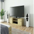 Comoda TV cu 2 usi si o polita, PAL laminat 16 mm, 120x40x55 cm, stejar artisan [4]