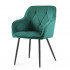 Set 2 scaune dining tapitate din catifea Diamante, 55x58x83 cm, maxim 120 kg, verde [2]