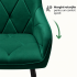 Set 2 scaune dining tapitate din catifea Diamante, 55x58x83 cm, maxim 120 kg, verde [3]