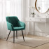 Set 2 scaune dining tapitate din catifea Diamante, 55x58x83 cm, maxim 120 kg, verde [12]