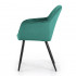 Set 2 scaune dining tapitate din catifea Diamante, 55x58x83 cm, maxim 120 kg, verde [4]