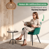 Set 2 scaune dining tapitate din catifea Diamante, 55x58x83 cm, maxim 120 kg, verde [7]