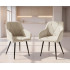 Set 2 scaune dining tapitate din catifea Diamante, 55x58x83 cm, maxim 120 kg, crem [13]