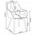 Set 2 scaune dining tapitate din catifea Diamante, 55x58x83 cm, maxim 120 kg, gri grafit [12]