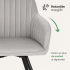 Set 2 scaune dining rotative tapitate din catifea Turno, 55x58x83 cm, maxim 120 kg, gri [9]